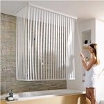 Kleine Wolke - Eck-duschrollo 132 X 56 X 240 Cm Grau Duschgardine Spritzschutz