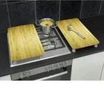 Maximex Herdabdeckplatte Universal Holz-optik 2er Set, F&uuml;r Alle Herdarten, Braun,