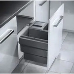 Hailo - Einbaum&uuml;lleimer, Schrank 60cm, Frontauszug Selbstschlie&szlig;end