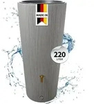 Garantia - 4rain Vaso Decor 2in1 Regenspeicher 220 Liter Zinkgrau Inkl. Pflanzschale