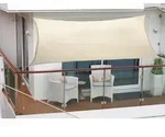 Balkon-sonnensegel 270 X 140cm Elfenbein Polyesterstoff