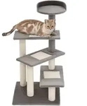 Kletterbaum Katzenbaum Spielbaum Katzenkratzbaum Treppe 5 Schichte Beige Grau 48,5 X