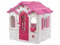Sweetheart Spielhaus in Rosa / Weiß Kunststoff Spielhaus für Kinder mit Klingel und