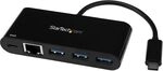 Startech.com 3 Port Usb-c Hub Mit Gigabit Ethernet Und 60 W Stromversorgung