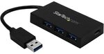 Startech.com 4 Port Usb 3.0 Hub - Usb-a To Usb-a & Usb C - Hub - 3 X Superspeed Usb