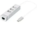 Digitus 3-port Usb Typ-c Hub + Fast Ethernet Adapter Da-70253