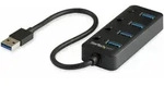 Startech St Hb30a4aib - Usb 3.0, 4 Port Usb-a Hub, 4x Usb-a, Mit Schaltern, Schwarz