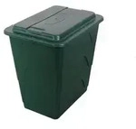 Trendline - Regentonne Eckig Deckel Hahn 240l Gr&uuml;n Regenwassertonne Wassertank