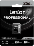 Lexar Sdxc Card 256gb Professional 1667x Uhs-ii V60 U3