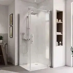 Europa Design Dreht&uuml;r 900mm Klarglas Inklusive Cer+ Antikalk. Anschlag Rechts F&uuml;r