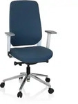 B&uuml;rostuhl / Drehstuhl Chiaro T4 White Stoff Blau Hjh Office