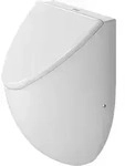 Duravit - Urinaldeckel Fizz Scharniere Edelstahl, Weiss, Mit