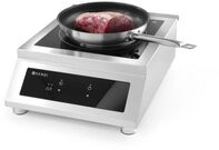 Induktionskocher Modell 5000 D, Profi Line, 400v/5000w, 398x525x(h)175mm - Hendi