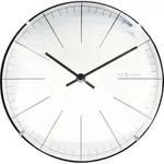 Nextime - Tisch- Wanduhr Big Stripe Mini Dome &Oslash; 20 Cm Wei&szlig; Wanduhr