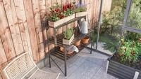 Vitavia Pflanztisch F&uuml;r Gew&auml;chsh&auml;user, Schwarz, 120 X 52 X 76 Cm, 2 Ebenen