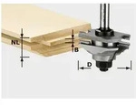 Hw-federzinkenfr&auml;ser S8 D46 X D12-fd 8 Mm Schaft Festool 490643 Hw
