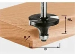 Festool Abrundfr&auml;ser 491016 Hw Schaft 8 Mm Hw S8 D38,1/r12,7 Kl Fr&auml;ser