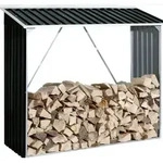 Tepro Kaminholzregal182 X 74 X 162,5 Cm Anthrazit Holzregal Holzunterstand