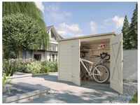 Fahrrad- und Mülltonnenbox Zubehör aus Holz mit 19 mm Wandstärke, - Naturbelassen