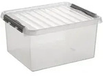 Kunststoff-box Q-line 36 L Mit Deckel Transparent Aufbewahrungsbox Kiste - Sunware