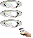 Paulmann 92965 Led-einbauleuchte 3er Set Led 15.6 W Eisen (geb&uuml;rstet)
