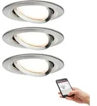 Paulmann 92959 Led-einbauleuchte 3er Set Led 18 W Eisen (geb&uuml;rstet)