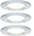 Paulmann - Led Einbauleuchte Nova Coin 3er Set Alu &Oslash; 7,8 Cm Starr Warmwei&szlig;