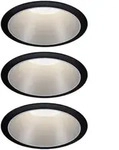 Paulmann 93408 Cole Coin Einbauleuchte 3er Set Led 18 W Schwarz, Silber