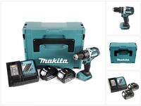 Makita Dhp 484 Rfj 18v Li-ion Akku Schlagbohrschrauber Im Makpac Inkl. 2x 3,0...