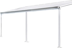 Terrassen&uuml;berdachung Solis Farbe: Wei&szlig;, Gr&ouml;&szlig;e: 495 X 303 X 226 / 278 Cm