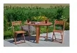 Porto Set 3tlg 2 St&uuml;hle Tisch Oval Klappbar 120x60cm