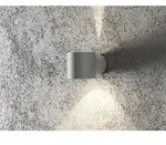 Au&szlig;enwandleuchte Modena Runder Wandspot Up-down, H&ouml;he 9cm, Grau