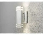 Konstsmide - Design Up-down Au&szlig;enwandleuchte Modena, H&ouml;he 28,5cm, Silber