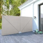 Faltbarer Terrassen-seitenf&auml;cher Creme 400&times;200 Cm Vidaxl