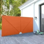 Faltbarer Terrassen-seitenf&auml;cher Terracotta-rot 400&radic;&oacute;200 Cm Vidaxl