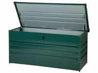 Auflagenbox dunkelgrün Metall 132x62 cm Garten Terrasse