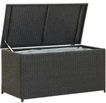 Gartenbox Poly Rattan 100x50x50 Cm Schwarz - Vidaxl