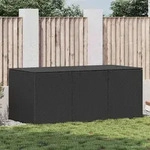 Vidaxl Garden Storage Box Poly Rattan 180x90x70 Cm Black