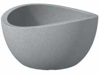 Wave Globe Bowl 40, Pflanzschale/Blumentopf/Pflanzkübel, rund, Farbe: Stony Grey,
