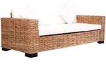 Vidaxl - 3-sitzer Gartensofa Nat&uuml;rliches Rattan