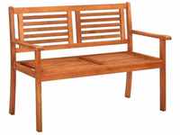 2-Sitzer Gartenbank Doppelsitzbank 120 cm Eukalyptus Massivholz vidaXL