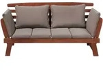 2-sitzer Gartensofa Dunkelbraun Eukalyptusholz 210 Cm Mit Verstellbaren Armlehnen