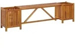 Vidaxl - Gartenbank Mit 2 Pflanzk&uuml;beln 150x30x40 Cm Massivholz Akazie