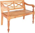 Vidaxl Batavia Bench 98 Cm Solid Mahogany Wood Light Brown