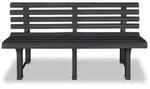 Gartenbank 145,5 Cm Kunststoff Anthrazit Vidaxl