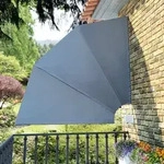 Faltbarer Balkonf&auml;cher Grau 210&times;210 Cm Vidaxl