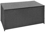 Garten-auflagenbox Schwarz 120x50x60 Cm Poly Rattan Vidaxl