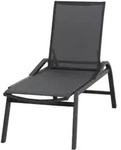 Siena Garden Milos Rollliege Aluminium Anthrazit Mit Textilbezug Schwarz-silber
