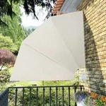 Faltbarer Balkonf&auml;cher Creme 210&times;210 Cm Vidaxl