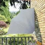 Vidaxl Collapsible Balcony Side Awning Grey 140x140 Cm